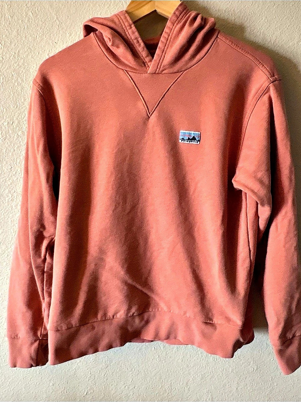 Patagonia Organic Cotton Pullover Hoodie XS Dusty Orange Style 22770